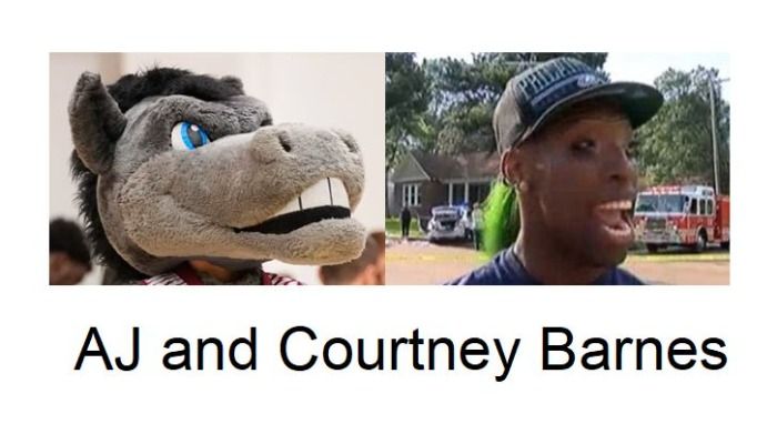 Separated at Birth - AJ the Bronc and Courtney Barnes