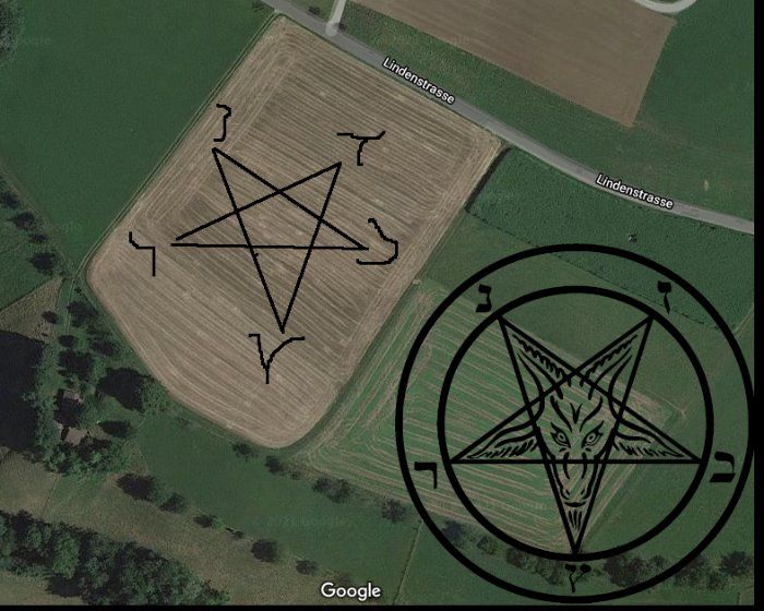 Satanisches pentagram in Huttwil